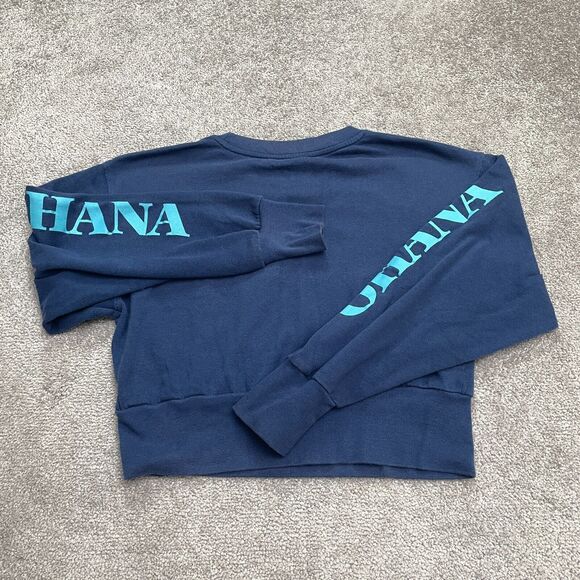 Disney Lilo & Stitch Graphic Pullover Sweatshirt Boys Kids Medium Blue Crew Neck - Picture 2 of 14